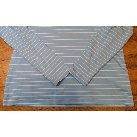 FootJoy Shirt Women's Large Golf Quarter Zip Pullover Baby Blue White Logo EUC - Picture 3 of 10